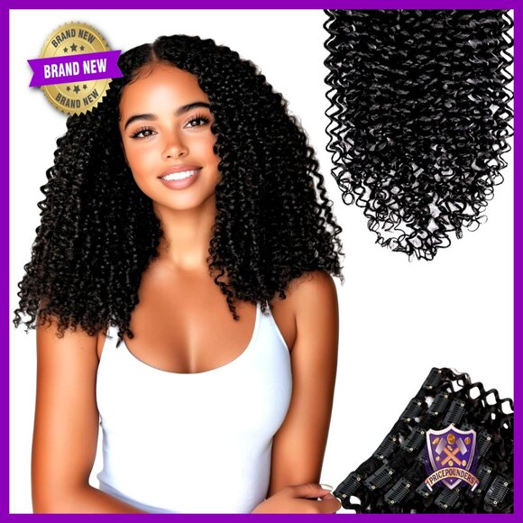 16 Inch Clip In Human Hair Extensions, 3.52oz, 7 Pieces, Scalp-Friendly main image 6